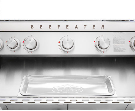 Beef Eater 7000 Premium Ψησταριά Υγραερίου Μαντεμένιας Σχάρας 38x39εκ. με 4 Εστίες 19.9kW και Μάτι Υπερύθρων