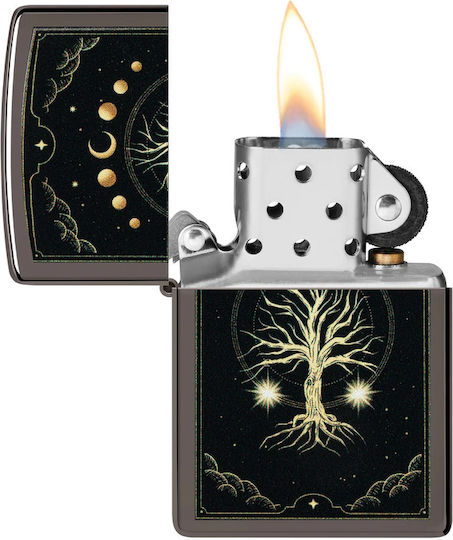 Zippo Αναπτήρας Φλόγας σε Μαύρο χρώμα