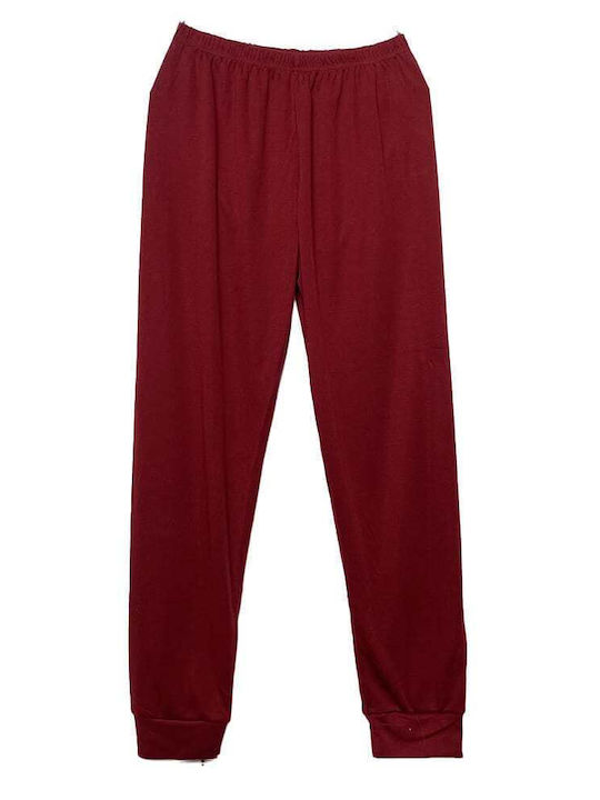 Lovelx Homewear Winter Women's Pyjama Set Cotton Bordeaux