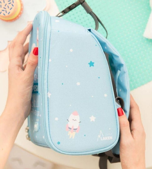 Laken Astronaut Schulische Isothermische Lunch-Tasche zum Umhängen Hellblau