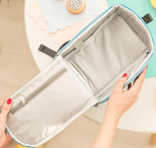 Laken Astronaut Schulische Isothermische Lunch-Tasche zum Umhängen Hellblau
