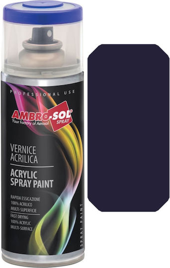 Ambro-Sol Σπρέι Βαφής V400 Ακρυλικό με Μεταλλικό Εφέ Steel Blue RAL 5011 400ml