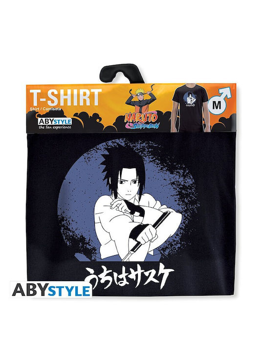 Abysse Naruto Sasuke T-shirt σε Μαύρο χρώμα