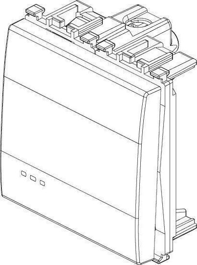 Vimar Eikon Recessed Wall Switch Commands One-Way without Frame Gray