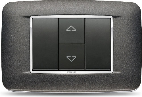 Vimar Eikon Recessed Wall Switch Commands Single Without Frame Gray