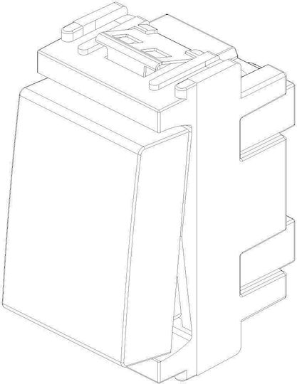 Vimar Idea Recessed Wall Switch Commands One-Way without Frame Aller Retour White