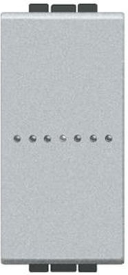 Legrand Living Light 4054 Recessed Electrical Lighting Wall Switch no Frame Basic Medium Aller Retour Aluminium