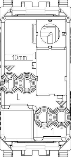 Vimar Vimar Recessed Wall Switch Commands One-Way Without Frame Gray