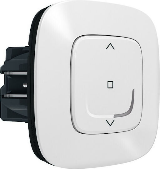 Legrand Valena Allure 90 Recessed Wall Switch Rolling Shutters One-Way with Frame White