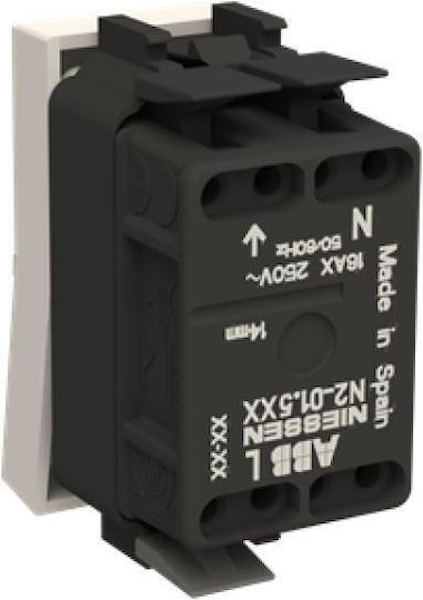Abb Zenit Recessed Wall Switch Commands Single Without Frame White
