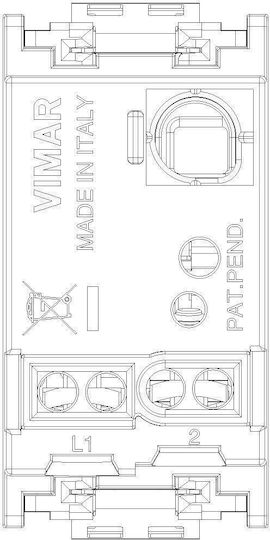 Vimar Recessed Wall Switch Commands Single Without Frame Gray