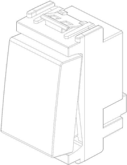 Vimar Recessed Wall Switch Commands Single Without Frame Gray