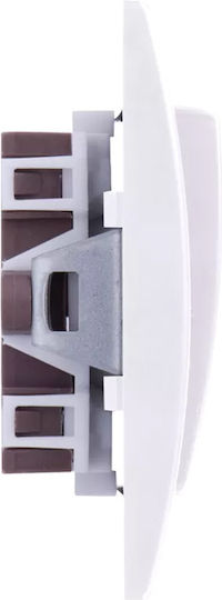 Emos Recessed Wall Switch Lighting Two-Way with Frame White
