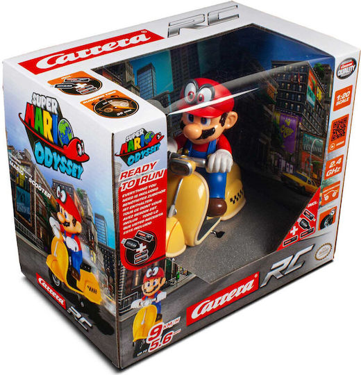 Carrera Super Mario Odyssey Scooter Τηλεκατευθυνόμενη Μοτοσυκλέτα Κίτρινο