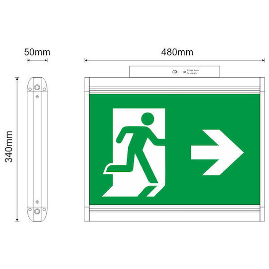 Olympia Electronics LED Sign Light with Battery Powered GRL-834/EM 1pcs