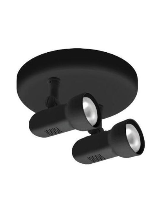 Fos me Doppel Spot mit Fassung E27 in Schwarz Farbe 17-00302-2