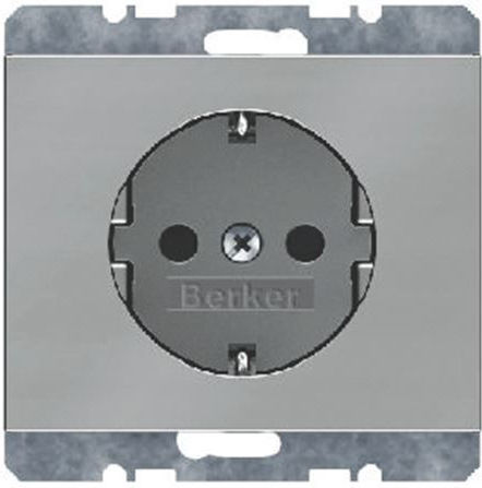 Hager Berker K.5 Power Socket Silver 1pcs