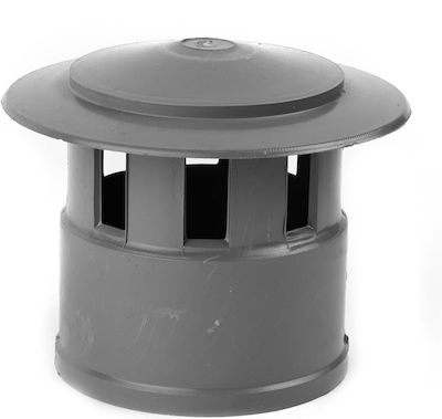 Plastic Ventilation Cap with Output 63mm Gray