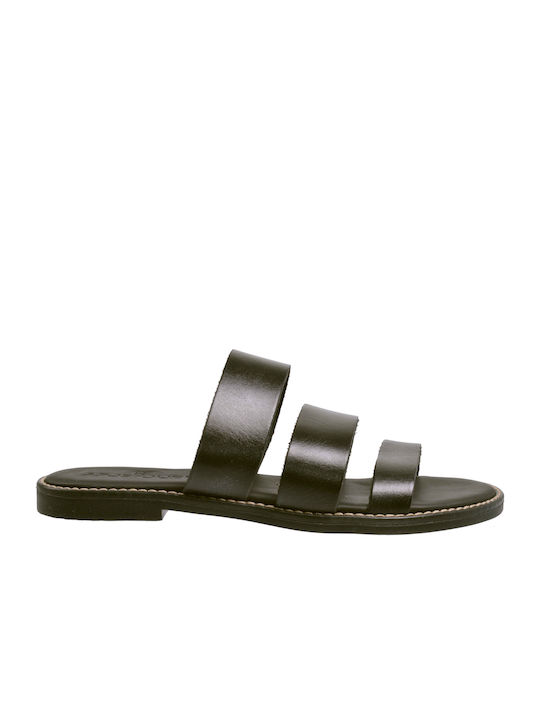 Apostolidis Shoes Women's Flat Sandals in Black Color