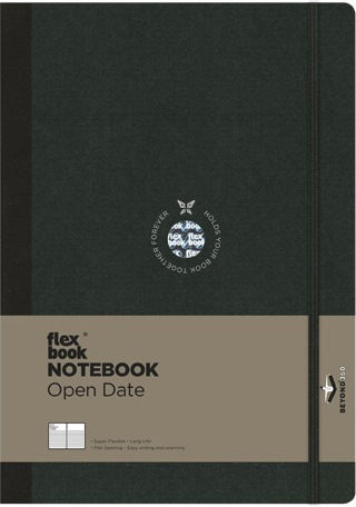 The Writing Fields Global Open Date Σημειωματάριο A5 Ριγέ Μαύρο