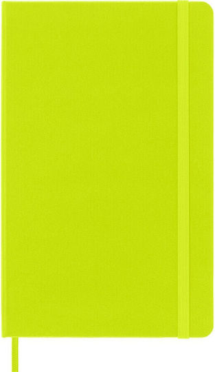 Moleskine Classic Collection Notebook 192 Sheets Ruled with Elastic Lemon Green