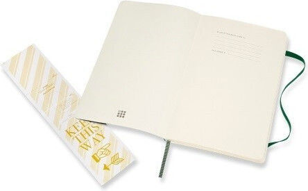 Moleskine Soft Σημειωματάριο Bullet 192 Φύλλων Ριγέ με Λάστιχο Πράσινο