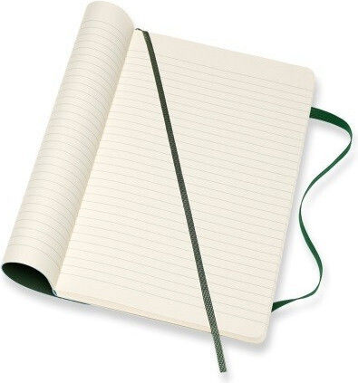 Moleskine Soft Σημειωματάριο Bullet 192 Φύλλων Ριγέ με Λάστιχο Πράσινο