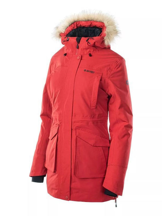 Lady Scurtă Jachetă de femei tip parka Roșu