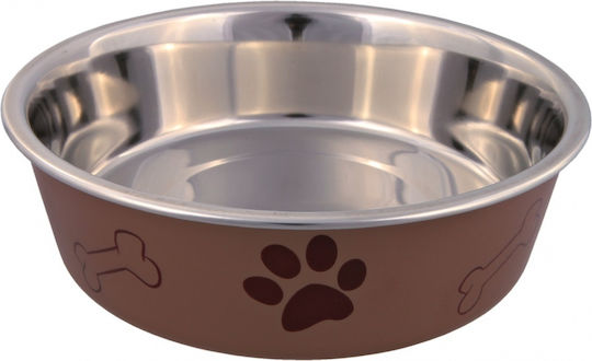 Trixie Edelstahl Schalen Futter & Wasser für Hund & Katze auf Basis von 800ml 17cm in Rot Farbe