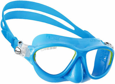 CressiSub Kids' Diving Mask Moon Kid Light Blue/Lime DN200720