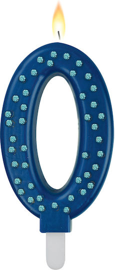 Legami Milano Candle Happy Number 0 Blue