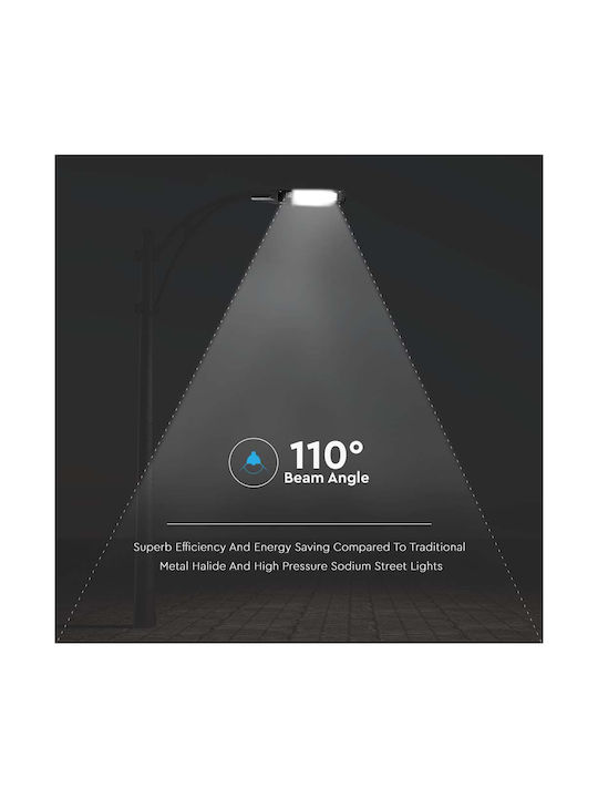 V-TAC Εξωτερικό Φωτιστικό LED Δρόμου 50W με Ψυχρό Λευκό Φως IP65 Μαύρο
