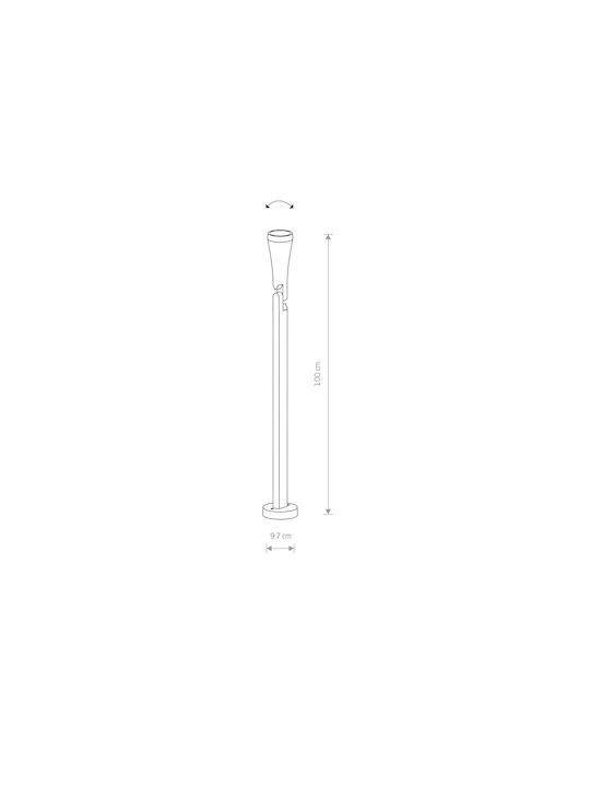 Nowodvorski Ottawa Graphite Малък Пост 35W 100x9.7см