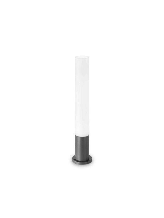 Ideal Lux Edo Outdoor PT1 Round Outdoor Floor Lamp Small Post for Outdoor Space 15W IP44 for GX53 Socket Gray