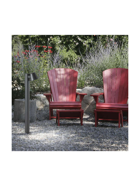 Ideal Lux Gas Outdoor Floor Lamp Small Post 35W IP43 for GU10 Socket Gray