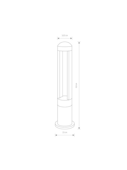 Nowodvorski Monterrey Außenstehlampe LED Für Außenbereich 9W Mit Warmweißem Licht IP54 Schwarz