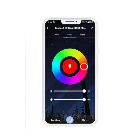 Modee Lighting Smart Lampe LED 9.4W für Fassung E27 und Form A60 RGB 806lm