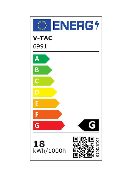 V-TAC Platz Draußen LED Panel 18W mit Natürliches Weiß Licht 4000K