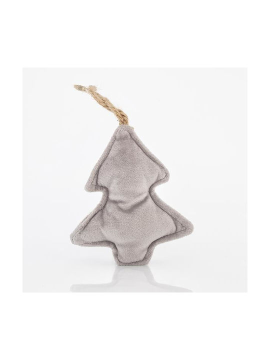 Eurolamp Weihnachtshänger Baum Stoff Gray 10x28cm Set 44Stück