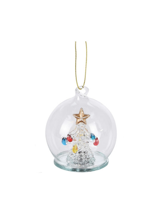 6cm Hängendes Kugel Ornament Ornament Glas Beleuchtet Transparent 6cm Set 10Stück