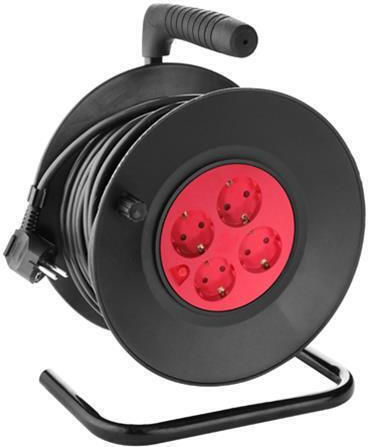 Horoz Electric Extension Reel Cord 3 x 1.5mm²/50m Black