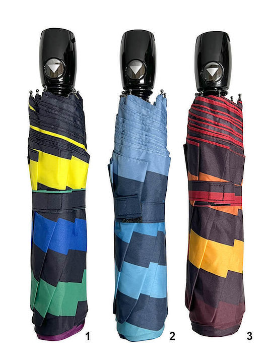 Chanos Windproof Automatic Compact Multicolour Rain Umbrella