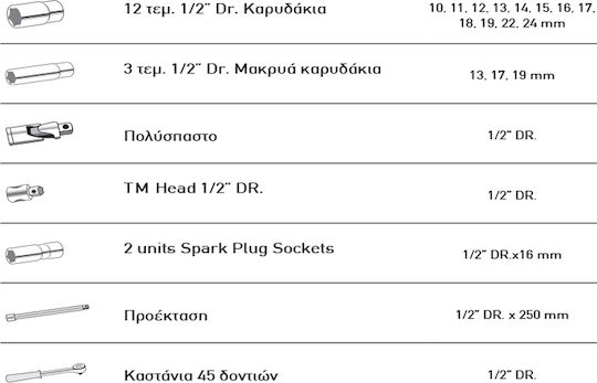 Topmaster Καστάνια με Καρυδάκια 1\2" 20τμχ