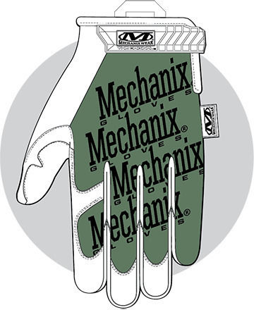 Mechanix Wear Original Перчатки за работа Зелени Синтетична кожа MG-60-009