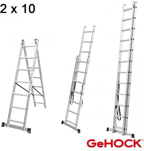 GeHock Двойна Комбинирана Скала Алуминий 2x10