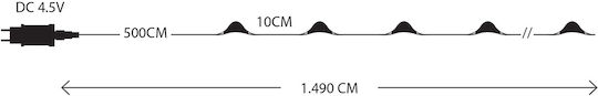 100 Λαμπάκια LED 10μ. Μπλε σε Σειρά