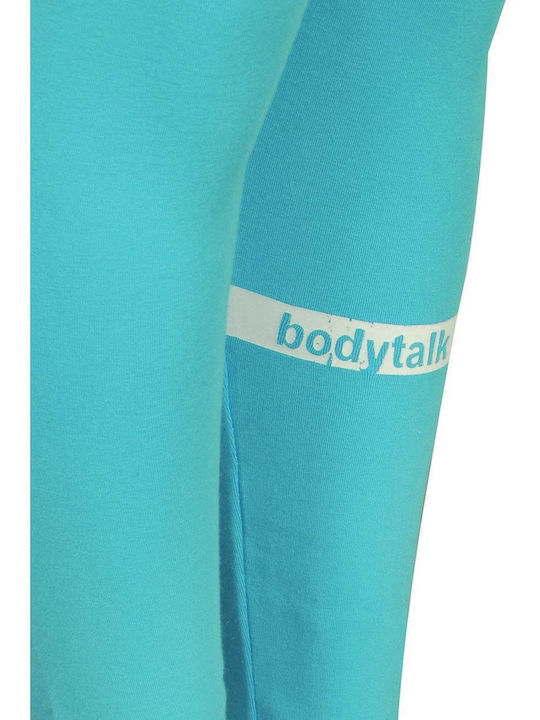 Kids Legging Sports Long Turquoise