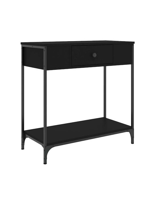 Console Table Wood & Metal Black L75xW34.5xH75cm