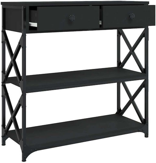 Consolă Negru L75xL28xH75buc