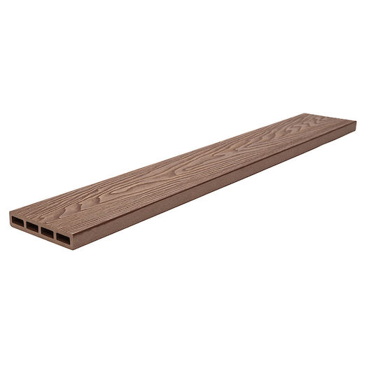 Newplan 90155 Ограда Deck за Градина Тик от WPC (Уеб магазин) 360x120x2бр 1бр